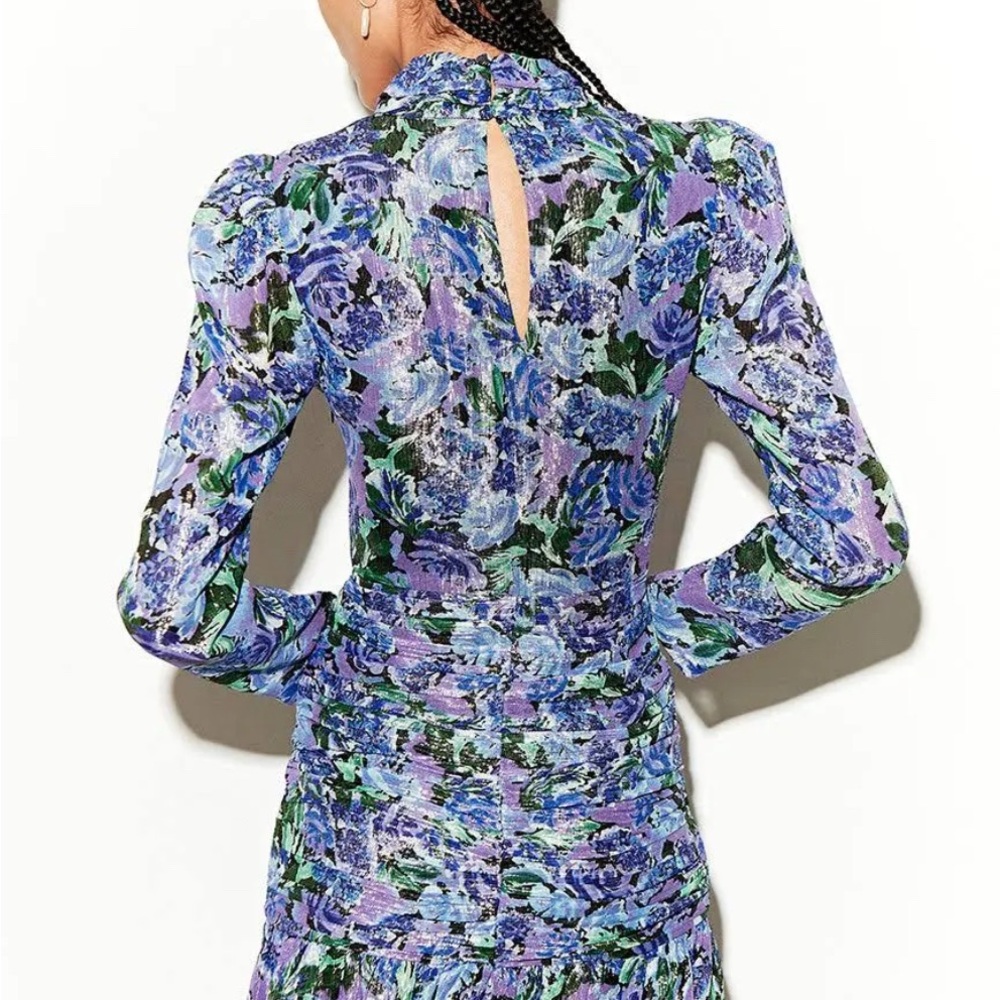 Neat SAYLOR Blue and Purple metallic dress super sexy for your legs! - Picture 5 of 9